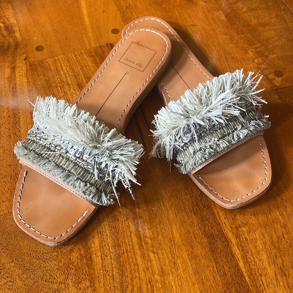 Dolce Vita beaded sequined slides